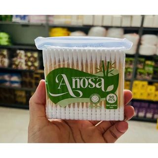 (Lốc 12 Bịch) Bịch Tăm Bông Rái Tai Anosa 90 cái Thân Nhựa Và Thân Gỗ