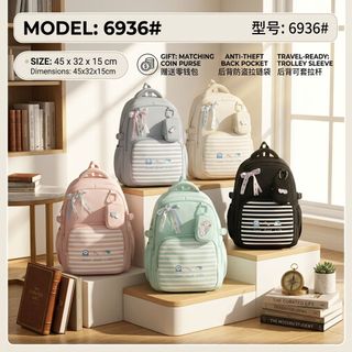 🌸 BALO THỜI TRANG KÈM NƠ MÃ A6936 – NHẸ NHÀNG, THANH LỊCH, ĐEO LÀ MÊ!