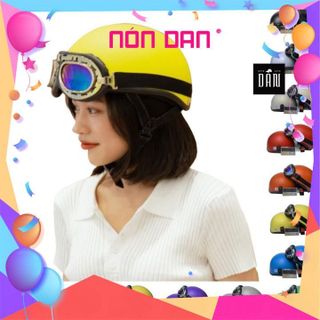 [Rẻ Số Zách] Mũ Bảo Hiểm Nửa Đầu Kèm Kính UV - Trọn Bộ Màu