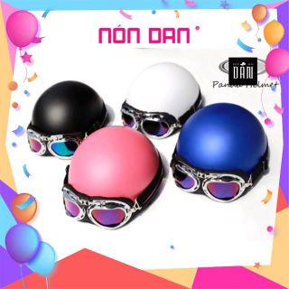 [Rẻ Số Zách] Mũ Bảo Hiểm Nửa Đầu Kèm Kính UV - Trọn Bộ Màu