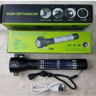 ĐÈN PIN NĂNG LƯỢNG MẶT TRỜI ĐA NĂNG T09 SẠC USB SIÊU SÁNG