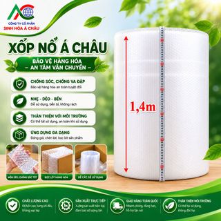 Cuộn xốp nổ bọc hàng chống sốc khổ 1.4m x 100m - Màng bóng khí đóng gói đồ gỗ điện máy giá sỉ tận xưởng sản xuất