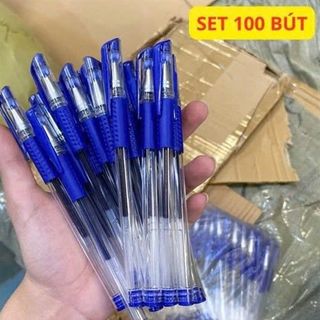 Set 100 bút bi ( Xanh - Đỏ)