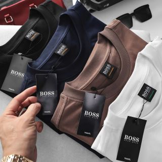 T shirt BOSS.  Chất  Cotton 100% 4c.  Dày Mịn mát. Thấm hút mồ hôi. Chất đẹp.