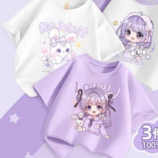 Áo Thun Bé Gái Cotton Mềm Mịn Form Rộng Hình ngộ nghĩnh Cho Trẻ Em 10-40kg
