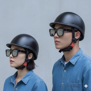Mũ bảo hiểm lưỡi trai nửa đầu Đua Ngựa nhẹ nhàng thời trang đi trong phố