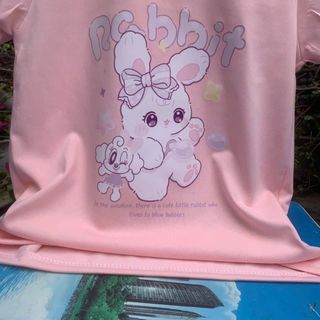 Áo Thun Bé Gái Trẻ Em Cotton Thoáng Mát In Hình Cô Gái Size 10-40kg