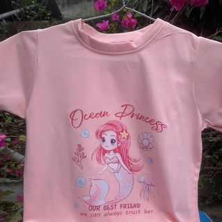Áo Thun Bé Gái Trẻ Em Cotton Thoáng Mát In Hình Cô Gái Size 10-40kg