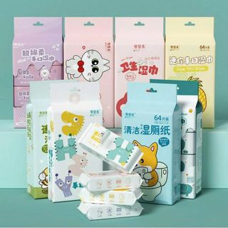 SET 8 GÓI KHĂN ƯỚT MINI BỎ TÚI (T60)