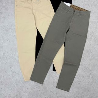 Quần Dài kaki jean phối lưng brand.  Chất vải kaki jean mềm mịn , co giản thoải mái.