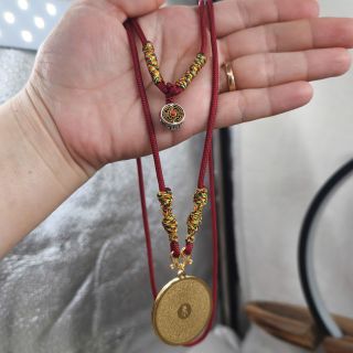 Dây chuyền thắt dây mặt kim loại cao cấp khắc Chú Lăng Nghiêm, Dây chuyền chờ mặt. Dây chuyền Phong Thủy đủ mẫu