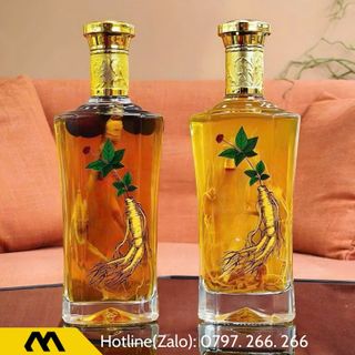 Chai thủy tinh vát eo nắp bi vàng 500ml - M42