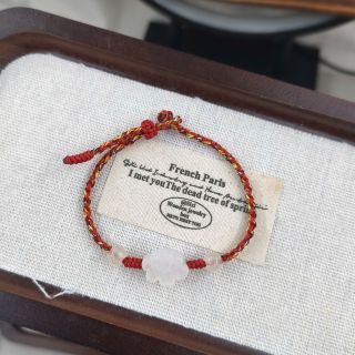 Vòng tay dây tết ngũ sắc mix Đồng Điếu, Charm Sen nhựa nhiều màu. Vòng tay Phong Thủy bán đủ size, đủ màu