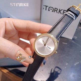 SĂN SALE MÙA HÈ ĐỒNG HỒ NỮ CHÍNH HÃNG STARKE DÂY DA VIỀN HỘT FULLBOX