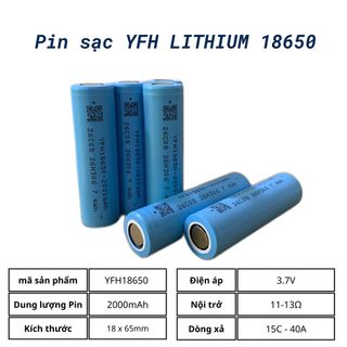 Pin YFH 18650 - 2000mAh 26C08 26H306 7.4Wh