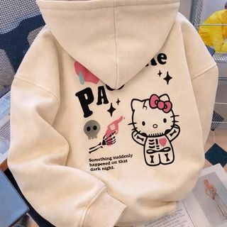Áo khoác bé gái Hoodie Zip nỉ bông phong cách Hàn Quốc size 10 - 60kg