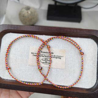 Vòng tay Ngũ Sắc Đỏ 2mm 3mm Trẻ Em và Người lớn. Vòng tay Phong Thủy bán đủ size, đủ màu