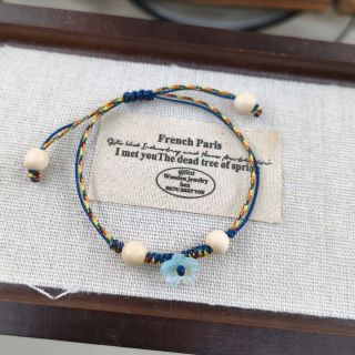 Vòng tay Ngũ sắc lồng đôi dây cotton mix Hoa Anh Đào và Dâu Tằm đủ màu freesize. Vòng tay Phong Thủy bán đủ size đủ màu