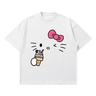 Áo thun , Áo phông ngắn tay dành cho bé gái in họa tiết hoạt hình chất liệu cotton thoáng mát
