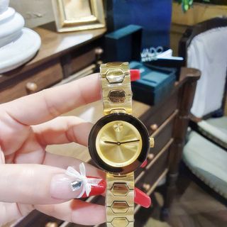 ĐỒNG HỒ NỮ CAO CẤP MOVODA BOLD DÂY THÉP MẶT TRƠN VIỀN THUỶ MINI