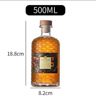 Chai thủy tinh đựng rượu trái dứa nắp gỗ 500ml