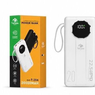 Pin Dự Phòng Hãng TAHADA Dung Lượng 20000mAh Kèm 2 Dây Sạc TC và lining