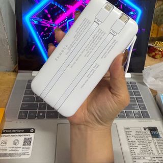 Pin Dự Phòng Hãng TAHADA Dung Lượng 20000mAh Kèm 2 Dây Sạc TC và lining