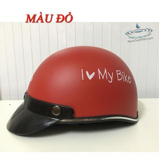 I Love My Bike Thai Style Helmet - Fashionable Half Helmet for Men and Women