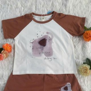 Set Đồ Bộ Bé Trai Mùa Hè, Áo Thun Tay Ngắn In họa tiết hoạt hình, Chất Cotton Mềm Mát Co Giãn 10–20kg