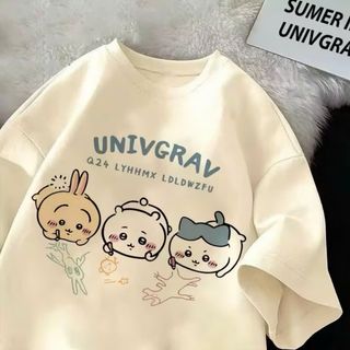 Áo phông, áo thun bé gái in họa tiết hoạt hình in hình 3 thỏ UNIVGRAV