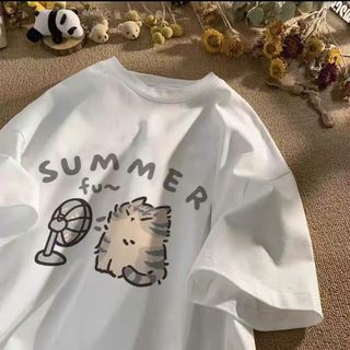 Áo thun nữ, áo phông nam nữ unisex tay ngắn mèo Summer in hình đủ size chất cotton mịn co giãn