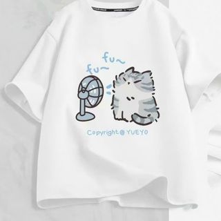 Áo thun nữ, áo phông nam nữ unisex tay ngắn mèo Summer in hình đủ size chất cotton mịn co giãn