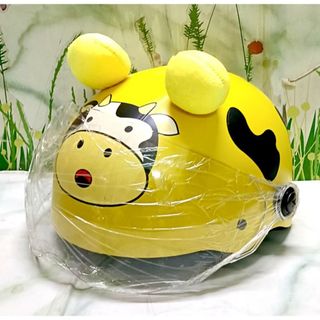 \ Mũ / nón bảo hiểm trẻ em 2-5 tuổi dưới 25kg , có kính che mặt , hoạ tiết bò sữa (vòng đầu 35-47cm )