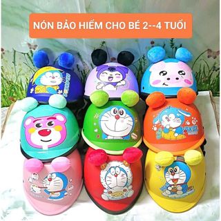 Mũ / Nón bảo hiểm trẻ em có tai cho bé 2 - 5 tuổi dưới 25kg hoạ tiết ngẫu nhiên (vòng đầu 35-47 cm)
