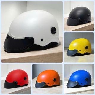 [Good Price] Painted Helmet Style Helmet - 1/2 Plain Helmet - Matte Painted Color - Trendy Ventilation Holes