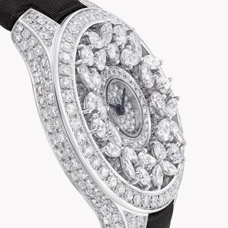 ĐỒNG HỒ NỮ SIÊU CẤP GRAF MẶT FULL HỘT XOÀN NHÂN TẠO  DÂY DA