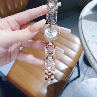 ĐỒNG HỒ NỮ CAO CẤP GUECS GOLD ROSE MẶT G VIỀN HỘT