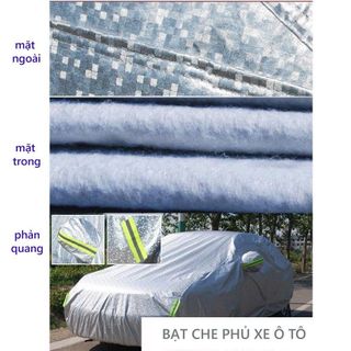 BẠT PHỦ Ô TÔ VẢI DÙ OXFORD  3 LỚP chồng nắng mưa, chống xước bảo vệ an toàn cho ô tô 5- 7 chỗ