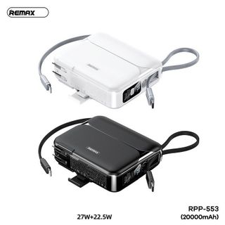 Pin Dự Phòng Remax RPP-553 < 4in1> Dung Lượng 20000mAh Sạc Nhanh 22.5w*20w PD Tích Hợp Chuôi Cắm Sạc và Dây Sạc