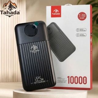 Pin Dự Phòng TAHADA T110 Dung Lượng 10000mAh Sạc Nhanh 22.5w Kèm 2 Dây Sạc Nhanh,