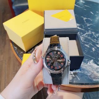 SĂN SALE ĐỒNG HỒ NỮ SIÊU CẤP FENDY MẶT ĐÁ XOAY ĐỔI MÀU TẶNG DÂY DA