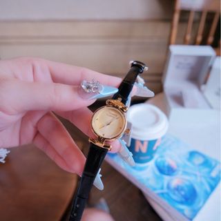ĐỒNG HỒ NỮ CAO CẤP VIVIENNE DÂY DA MẶT TRÒN ĐÍNH LOGO NỔI MINI FULLBOX