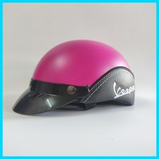 Half-Head Helmet with Anti-Scratch Leather Trim - Quality Freesize 1/2-Head Helmet