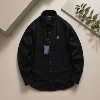 SƠ MI LINEN POLO TAY DÀI NAM.  Chất linen.