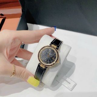 ĐỒNG HỒ NỮ CAO CẤP SALVATHORE DÂY DA MẶT SAPHIRE VIỀN HỘT MÀU FULLBOX