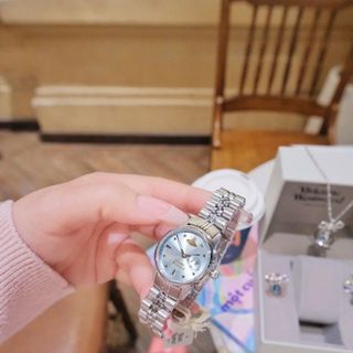 SET ĐỒNG HỒ NỮ CAO CẤP VIVIENNE CAMBERWELL BẠC MẶT XANH FULLBOX TRANG SỨC