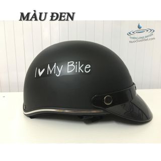 I Love My Bike Thai Style Helmet - Fashionable Half Helmet for Men and Women