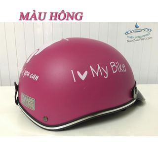 I Love My Bike Thai Style Helmet - Fashionable Half Helmet for Men and Women