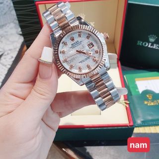 SĂN SALE MÙA HÈ ĐỒNG HỒ NAM NỮ THỜI TRANG ROLXE NIỀNG KHÍA KHOÁ BƯỚM MẶT VI TÍNH