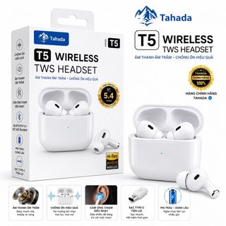 TAI NGHE AIRPOS PRO HÃNG TAHADA T5 < Chuôi lining> BH 12T